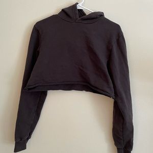 Black Cropped Sweatshirt